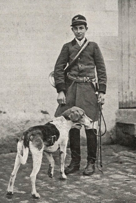Le valet de chiens Arthur et Austerlitz, Vautrait de Montrésor-Mesnes - Le Sport universel illustré (1900)